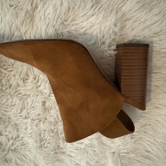 Call It Spring Vegan Brown Suede Slingback Mules Size 7 - Picture 5 of 12